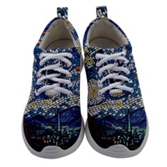 Mosaic Art Vincent Van Gogh Starry Night Women Athletic Shoes by Modalart