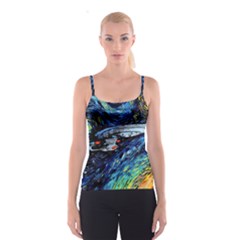 Star Ship Parody Art Starry Night Spaghetti Strap Top by Modalart