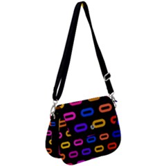 Pattern Background Structure Black Saddle Handbag by Pakjumat