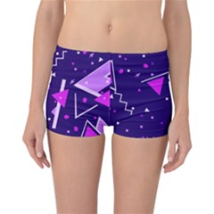 Memphis Pattern Geometric Abstract Reversible Boyleg Bikini Bottoms by Pakjumat