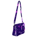 Purple Blue Geometric Pattern Shoulder Bag with Back Zipper View1