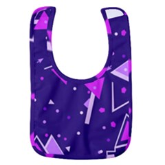 Purple Blue Geometric Pattern Baby Bib by Pakjumat