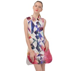 Abstract Art Work 1 Sleeveless Shirt Dress by mbs123