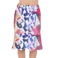 Abstract Art Work 1 Short Mermaid Skirt by mbs123