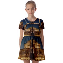 Dresden Semper Opera House Kids  Short Sleeve Pinafore Style Dress by Amaryn4rt
