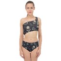 Grunge Seamless Pattern With Skulls Spliced Up Two Piece Swimsuit View1