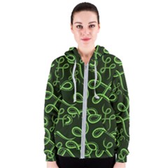 Snakes Seamless Pattern Women s Zipper Hoodie