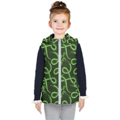 Snakes Seamless Pattern Kids  Hooded Puffer Vest