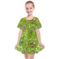 Seamless Pattern With Kids Kids  Smock Dress by Bedest