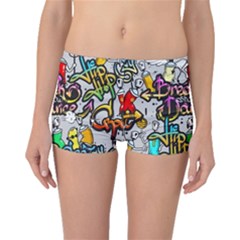 Hip Hop Background Boyleg Bikini Bottoms