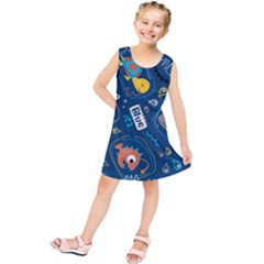 Seamless Pattern Vector Submarine With Sea Animals Cartoon Kids  Tunic Dress