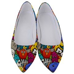 Graffiti Characters Seamless Pattern Women s Low Heels