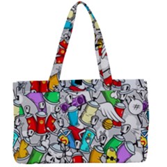 Graffity Characters Seamless Pattern Art Canvas Work Bag by Bedest