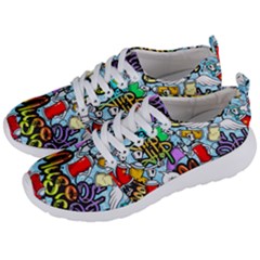 Graffiti Characters Seamless Patterns Men s Lightweight Sports Shoes