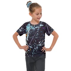 Abstract Colorful Texture Kids  Mesh Piece T-shirt