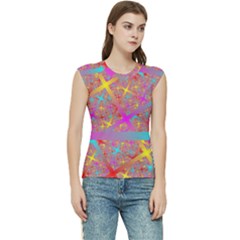 Geometric Abstract Colorful Women s Raglan Cap Sleeve T-shirt by Pakjumat