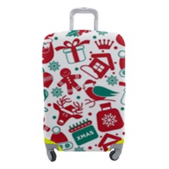 Background Vector Texture Christmas Winter Pattern Seamless Luggage Cover (small) by Pakjumat