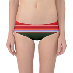 Horizontal Line Colorful Classic Bikini Bottoms by Pakjumat