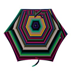 Horizontal Lines Colorful Mini Folding Umbrellas