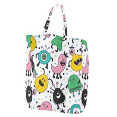 Funny Monster Pattern Giant Grocery Tote by Pakjumat