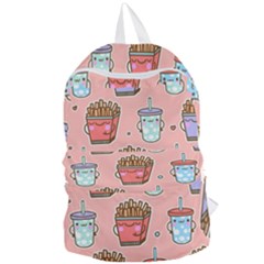 Cute Kawaii Food Seamless Pattern Foldable Lightweight Backpack by Pakjumat