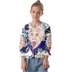 Albert Einstein Physicist Kids  Cuff Sleeve Top