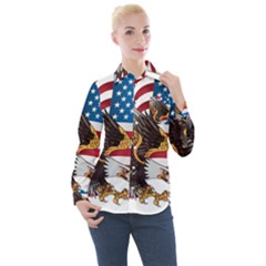 American Eagle Clip Art Women s Long Sleeve Pocket Shirt