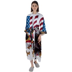 American Eagle Clip Art Maxi Satin Kimono by Maspions