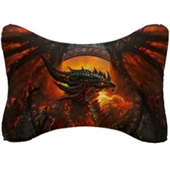 Dragon Fire Fantasy Art Seat Head Rest Cushion