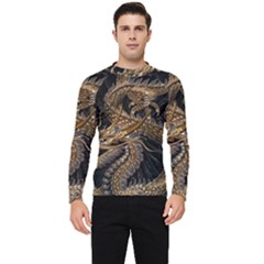 Fantasy Dragon Pentagram Men s Long Sleeve Rash Guard by Maspions