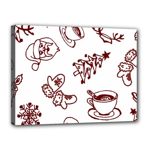 Red And White Christmas Breakfast  Canvas 16  X 12  (stretched) by ConteMonfrey