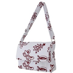 Red And White Christmas Breakfast  Full Print Messenger Bag (l) by ConteMonfrey