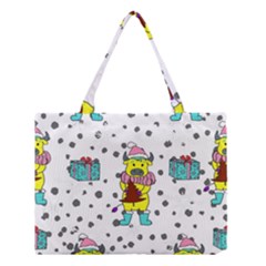 Little Bull Wishes You A Merry Christmas  Medium Tote Bag