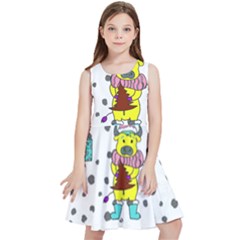 Little Bull Wishes You A Merry Christmas  Kids  Skater Dress
