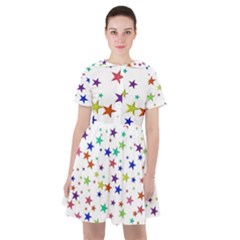 Star Random Background Scattered Sailor Dress by Hannah976