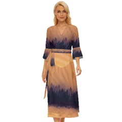 Landscape Nature Mountains Sky Midsummer Wrap Dress by Hannah976