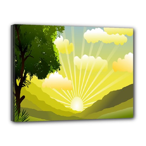 Wallpaper Background Landscape Canvas 16  X 12  (stretched) by Hannah976