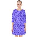 Decor Pattern Blue Curved Line Smock Dress View1