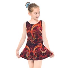 Abstract Seamless Pattern Kids  Skater Dress Swimsuit by Hannah976