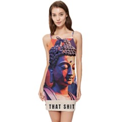 Let That Shit Go Buddha Low Poly (6) Summer Tie Front Dress by 1xmerch
