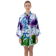 Mermaid Fantasy Undersea Merman Long Sleeve Satin Kimono by Sarkoni