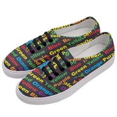 Red Yellow Blue Green Purple Women s Classic Low Top Sneakers by Sarkoni