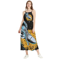 Astronaut Planet Space Science Boho Sleeveless Summer Dress by Sarkoni