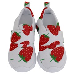 Seamless Pattern Fresh Strawberry Kids  Velcro No Lace Shoes by Sarkoni