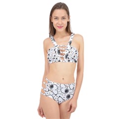 Dog Pattern Cage Up Bikini Set