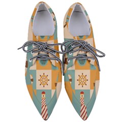 Nautical Elements Collection Pointed Oxford Shoes by Grandong