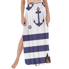 Anchor Background Design Maxi Chiffon Tie-up Sarong by Apen