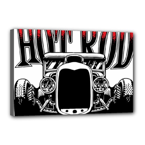 Vintage Car Hot Rod Motor Vehicle Canvas 18  X 12  (stretched) by Sarkoni