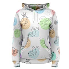 Cartoon Bird Cute Doodle Bird Women s Pullover Hoodie