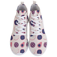 Fruits Halves Pattern Design Men s Lightweight High Top Sneakers by Apen